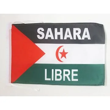 DRAPEAU SAHARA OCCIDENTAL LIBRE 45x30cm - PAVILLON RASD SAHRAOUI 30 x 45 cm haute qualité
