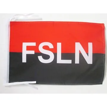DRAPEAU NICARAGUA FSLN 45x30cm - PAVILLON FRONT SANDINISTE DE LIBÉRATION NATIONALE 30 x 45 cm haute qualité