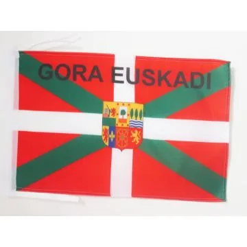 DRAPEAU PAYS BASQUE GORA EUSKADI 45x30cm - PAVILLON ZAZPIAK BAT 30 x 45 cm haute qualité
