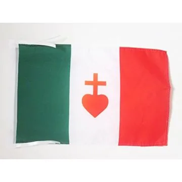DRAPEAU ITALIE SACRÉ C?UR DE JÉSUS 45x30cm - PAVILLON ITALIEN CATHOLIQUE 30 x 45 cm haute qualité