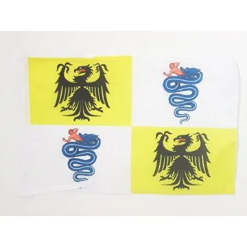 DRAPEAU DUCHÉ DE MILAN 1395-1796 45x30cm - PAVILLON DUCATO DI MILANO 30 x 45 cm haute qualité