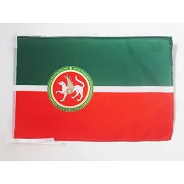 DRAPEAU RÉPUBLIQUE DU TATARSTAN 45x30cm - PAVILLON TATARS - TATARES - RUSSIE 30 x 45 cm haute qualité