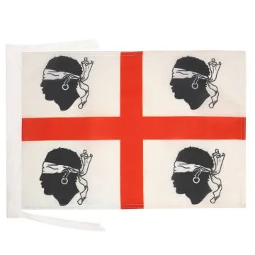DRAPEAU SARDAIGNE NATIONALISTE SARDISME 45x30cm - PAVILLON NATIONALISME SARDE 30 x 45 cm haute qualité