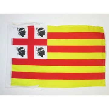 DRAPEAU SARDAIGNE ARAGONAISE 45x30cm - PAVILLON SARDE SOUS ROYAUME D\'ARAGON 30 x 45 cm haute qualité