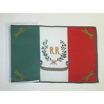 DRAPEAU MILITAIRE DE LA RÉPUBLIQUE ROMAINE 45x30cm - PAVILLON RÉVOLUTIONS ITALIE DE 1848 30 x 45 cm haute qualité