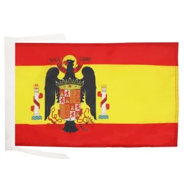 DRAPEAU ESPAGNE FRANQUISTE 1945-1977 45x30cm - PAVILLON ESPAGNOL DE FRANCO 30 x 45 cm haute qualité
