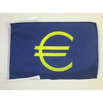 DRAPEAU EURO 45x30cm - PAVILLON DE LA MONNAIE UNIQUE - EUROPE 30 x 45 cm haute qualité