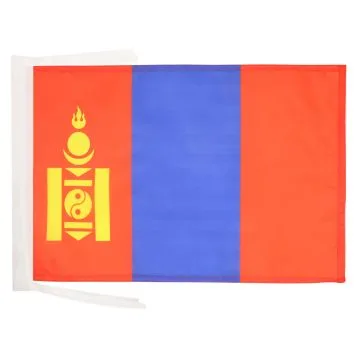 DRAPEAU MONGOLIE 45x30cm - PAVILLON MONGOL 30 x 45 cm haute qualité