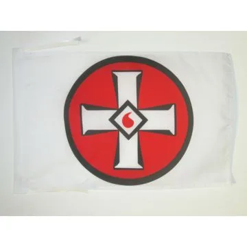 DRAPEAU CROIX KU KLUX KLAN 45x30cm - PAVILLON DU KKK 30 x 45 cm haute qualité