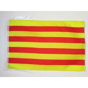 DRAPEAU PYRÉNÉES ORIENTALES 45x30cm - PAVILLON DÉPARTEMENT PYRÉNÉEN 30 x 45 cm haute qualité