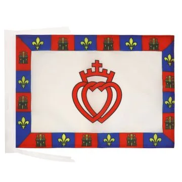 DRAPEAU ARMOIRIES DE LA VENDÉE 45x30cm - PAVILLON VENDÉEN CATHOLIQUE 30 x 45 cm haute qualité