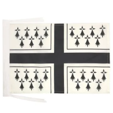 DRAPEAU BRETAGNE MARINE 45x30cm - PAVILLON PAVILLON MARIN BRETON 30 x 45 cm haute qualité