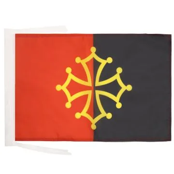 DRAPEAU OCCITANIE TOLOSA 45x30cm - PAVILLON OCCITAN 30 x 45 cm haute qualité