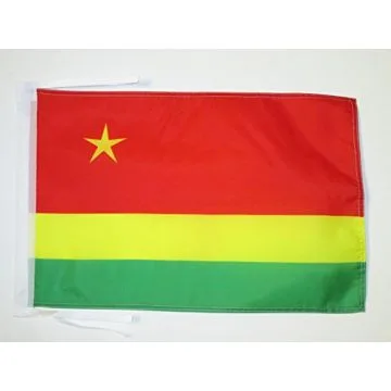DRAPEAU RÉUNION INDÉPENDANTISTE 45x30cm - PAVILLON NATIONALISTE RÉUNIONAIS 30 x 45 cm haute qualité