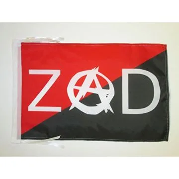 DRAPEAU ANARCHIE ZAD 45x30cm - PAVILLON ZONE À DÉFENDRE - ZADISTE 30 x 45 cm haute qualité