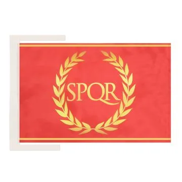 DRAPEAU EMPIRE ROMAIN 45x30cm - PAVILLON DES ROMAINS - JULES CÉSAR 30 x 45 cm haute qualité