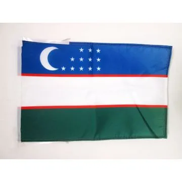 DRAPEAU OUZBÉKISTAN 45x30cm - PAVILLON OUZBEK 30 x 45 cm haute qualité