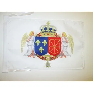 DRAPEAU ARMOIRIES ROYALES HENRI IV 45x30cm - PAVILLON ARMES DU BON ROI 30 x 45 cm haute qualité