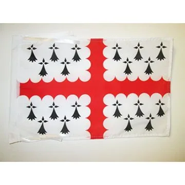 DRAPEAU PAYS DE VANNES 45x30cm - PAVILLON VANNETAIS EN PAYS DE WAROCH 30 x 45 cm haute qualité