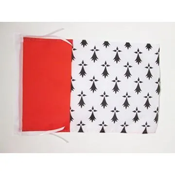DRAPEAU PAYS NANTAIS 45x30cm - PAVILLON BRO NAONED NANTES EN BRETAGNE 30 x 45 cm haute qualité