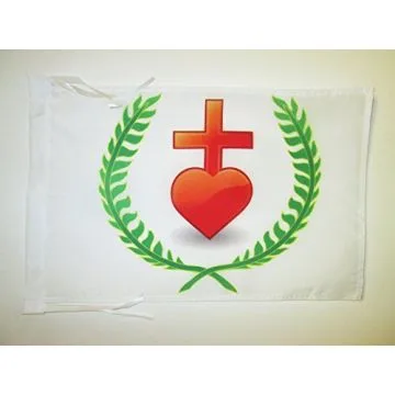 DRAPEAU VENDÉE LAURIER CHOUAN 45x30cm - PAVILLON CHOUANNERIE 30 x 45 cm haute qualité