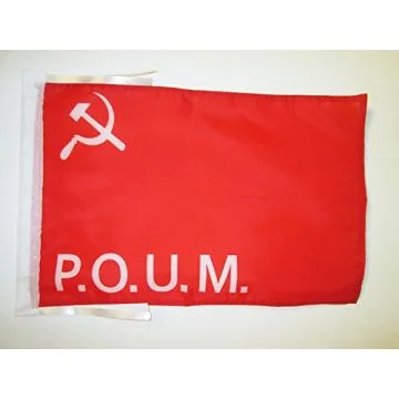 DRAPEAU PARTI OUVRIER D\'UNIFICATION MARXISTE 45x30cm - PAVILLON GUERRE D\'ESPAGNE 30 x 45 cm haute qualité
