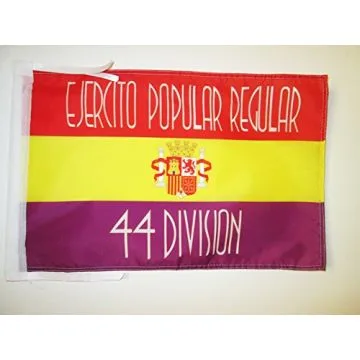 DRAPEAU 44E DIVISION DE L\'ARMÉE POPULAIRE DE LA RÉPUBLIQUE ESPAGNOLE 45x30cm - PAVILLON RÉPUBLICAIN GUERRE D\'ESPAGNE 30 x 45 cm haute qualité