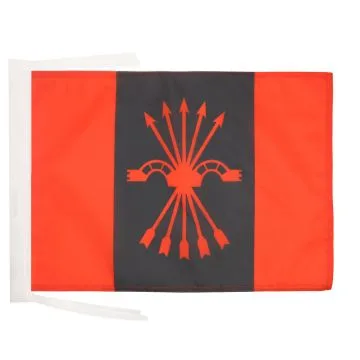 DRAPEAU PHALANGE ESPAGNOLE 45x30cm - PAVILLON NATIONALISTE GUERRE D\'ESPAGNE 30 x 45 cm haute qualité