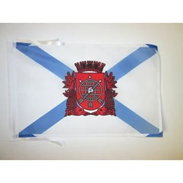 DRAPEAU RIO DE JANEIRO 45x30cm - PAVILLON VILLE DE RIO AU BRÉSIL 30 x 45 cm haute qualité