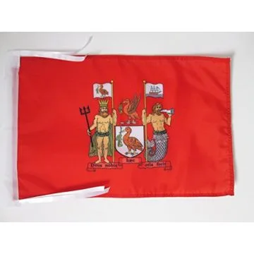 DRAPEAU LIVERPOOL 45x30cm - PAVILLON CITÉ DE LIVERPOOL - MERSEYSIDE 30 x 45 cm haute qualité