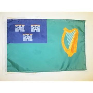 DRAPEAU DUBLIN 45x30cm - PAVILLON VILLE DE DUBLIN EN IRLANDE 30 x 45 cm haute qualité