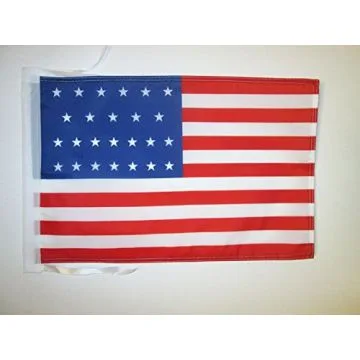 DRAPEAU ETATS-UNIS 1836-1837 25 ÉTOILES 45x30cm - PAVILLON AMÉRICAIN ANCIEN 30 x 45 cm haute qualité
