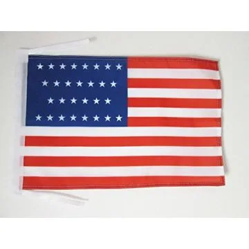 DRAPEAU ETATS-UNIS 1847-1848 29 ÉTOILES 45x30cm - PAVILLON AMÉRICAIN ANCIEN 30 x 45 cm haute qualité