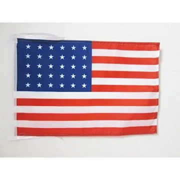 DRAPEAU ETATS-UNIS 1848-1851 30 ÉTOILES 45x30cm - PAVILLON AMÉRICAIN ANCIEN 30 x 45 cm haute qualité