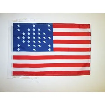 DRAPEAU ETATS-UNIS BATAILLE DE FORT SUMTER 1861 45x30cm - PAVILLON DE LA GUERRE DE SÉCESSION 30 x 45 cm haute qualité