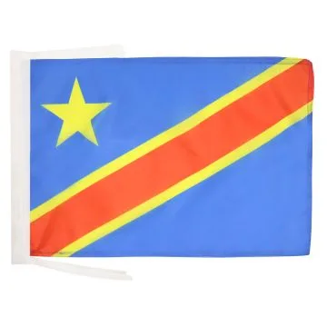 DRAPEAU RÉPUBLIQUE DÉMOCRATIQUE DU CONGO 45x30cm - PAVILLON CONGOLAIS 30 x 45 cm haute qualité