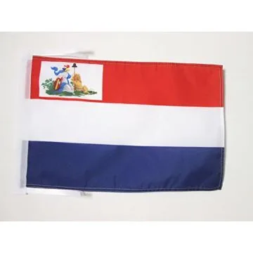 DRAPEAU RÉPUBLIQUE BATAVE 1795-1806 45x30cm - PAVILLON HISTORIQUE DES PAYS-BAS 30 x 45 cm haute qualité
