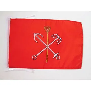 DRAPEAU SAINT-PÉTERSBOURG 45x30cm - PAVILLON SAINT-PÉTERSBOURGEOIS - RUSSIE 30 x 45 cm haute qualité