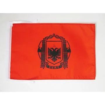 DRAPEAU ROYAUME ALBANAIS 1939-1944 45x30cm - PAVILLON ROYAL D\'ALBANIE 30 x 45 cm haute qualité