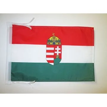 DRAPEAU ROYAUME DE HONGRIE 1920-1946 45x30cm - PAVILLON ROYAL HONGROIS 30 x 45 cm haute qualité