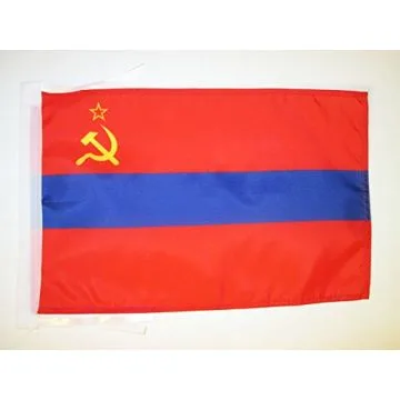 DRAPEAU RÉPUBLIQUE SOCIALISTE SOVIÉTIQUE D\'ARMÉNIE 1920-1991 45x30cm - PAVILLON DE LA RSSA D\'URSS 30 x 45 cm haute qualité