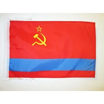 DRAPEAU RÉPUBLIQUE SOCIALISTE SOVIÉTIQUE KAZAKHE 1936-1991 45x30cm - PAVILLON DE LA RSS DU KAZAKHSTAN EN URSS 30 x 45 cm haute qualité