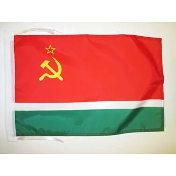 DRAPEAU RÉPUBLIQUE SOCIALISTE SOVIÉTIQUE DE LITUANIE 1940-1990 45x30cm - PAVILLON DE LA RSSL D\'URSS 30 x 45 cm haute qualité