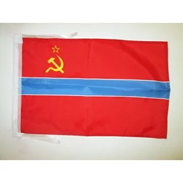 DRAPEAU RÉPUBLIQUE SOCIALISTE SOVIÉTIQUE D\'OUZBÉKISTAN 1924-1990 45x30cm - PAVILLON DE LA RSSO D\'URSS 30 x 45 cm haute qualité