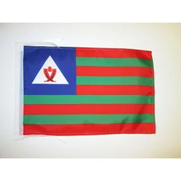 DRAPEAU BUBIS DE GUINÉE ÉQUATORIALE 45x30cm - PAVILLON DE BIOKO 30 x 45 cm haute qualité