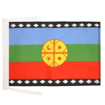DRAPEAU MAPUCHES DU CHILI 45x30cm - PAVILLON AMÉRINDIEN MAPUDUNGUN 30 x 45 cm haute qualité