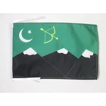 DRAPEAU BURUSHASKIS DU PAKISTAN 45x30cm - PAVILLON BOUROUCHASKI 30 x 45 cm haute qualité