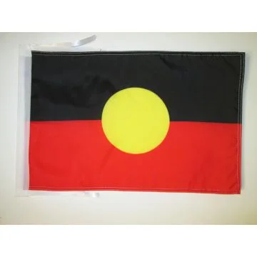 DRAPEAU ABORIGÈNES D\'AUSTRALIE 45x30cm - PAVILLON ARBORIGÈNE AUSTRALIEN 30 x 45 cm haute qualité