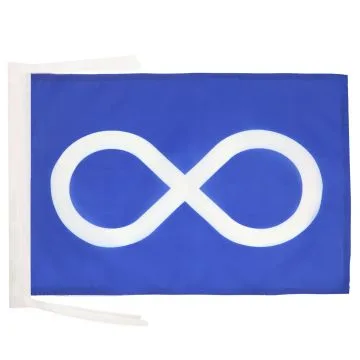 DRAPEAU MÉTIS DE LA SASKATCHEWAN ET DU QUÉBEC 45x30cm - PAVILLON MÉTISSE 30 x 45 cm haute qualité