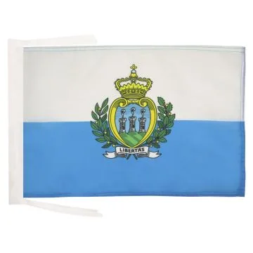 DRAPEAU SAINT MARIN 45x30cm - PAVILLON SAINT-MARINAIS 30 x 45 cm haute qualité